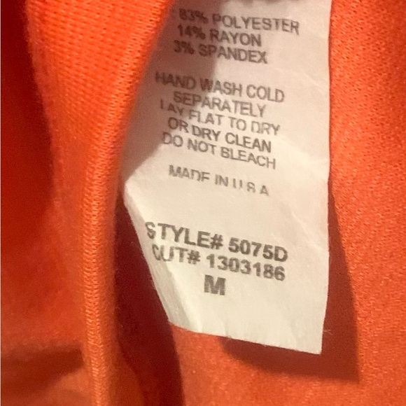 *Clearance-Final* Sabora Size M Orange Striped Off the Shoulder Mini Dress - Picture 3 of 6